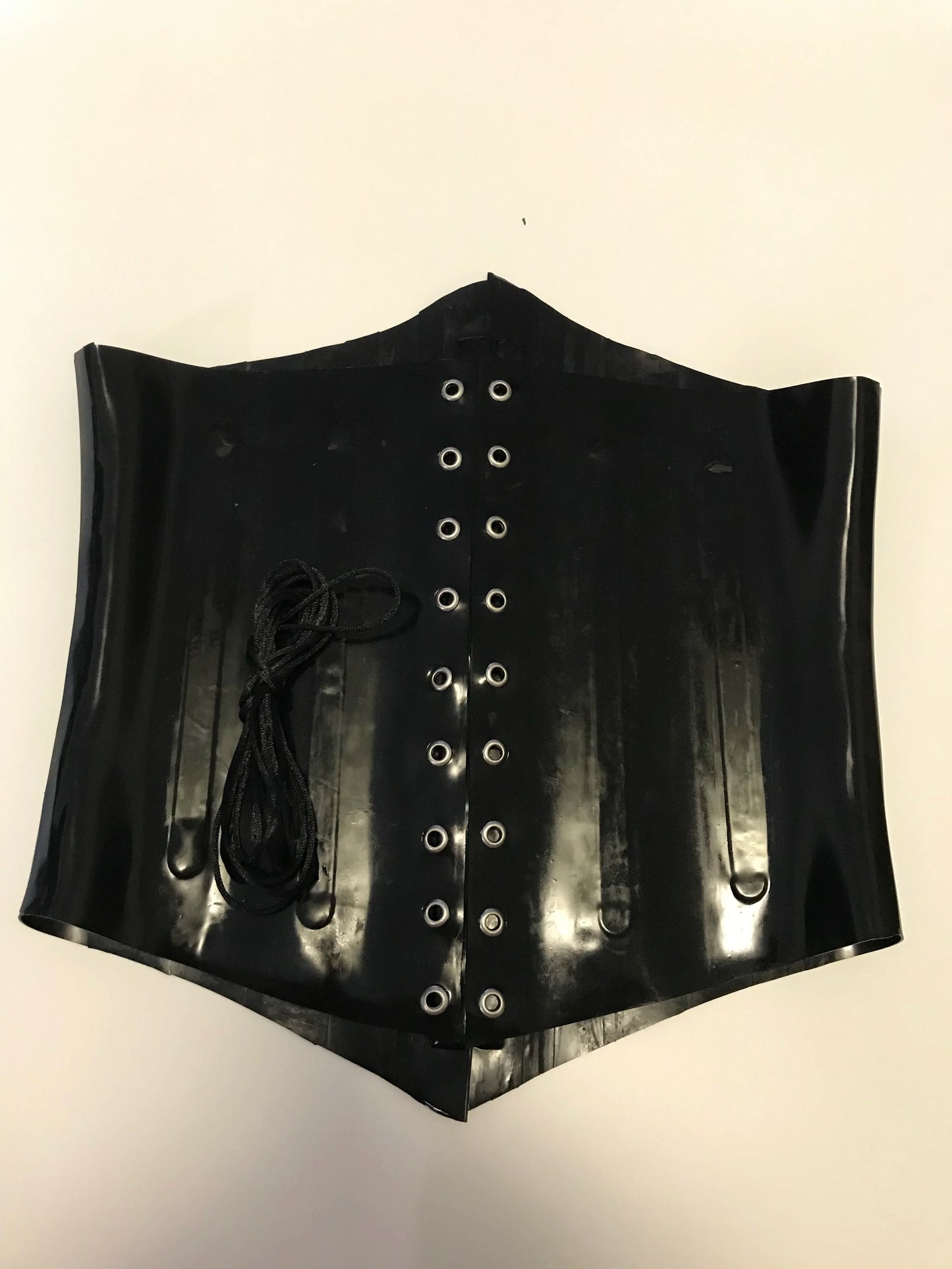 Unisex Black 0.8MM Thicker Latex Waist  Corset