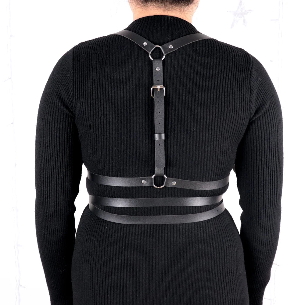 Plus Size Women Fashion Harness Belt Chest Harness Corset