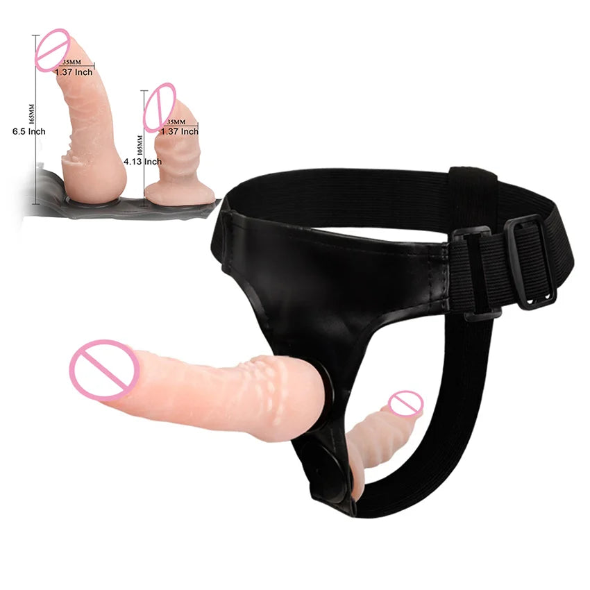 Double-Ended Penis Strap on Ultra Elastic Harness Belt