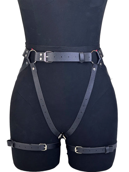 Sexy Women Leather Harness Thigh Garter