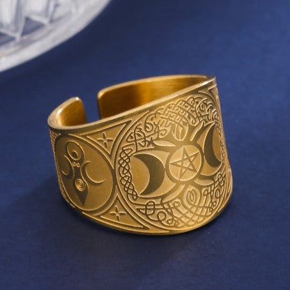 Pentagram Tetragrammaton Ring