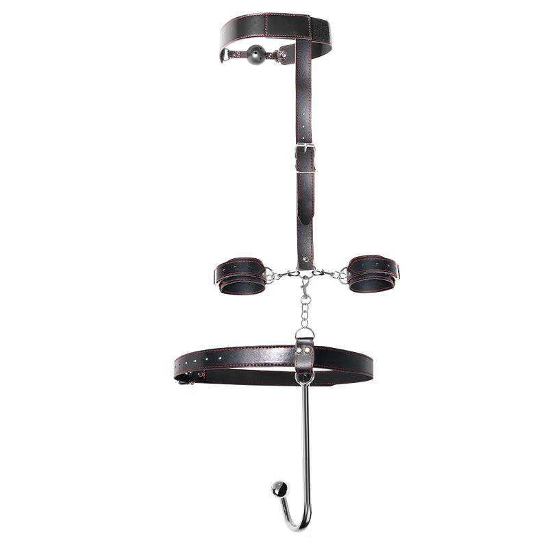 VaHppy Sex Toy Set Anal Hooks Mouth Gag Handcuffs