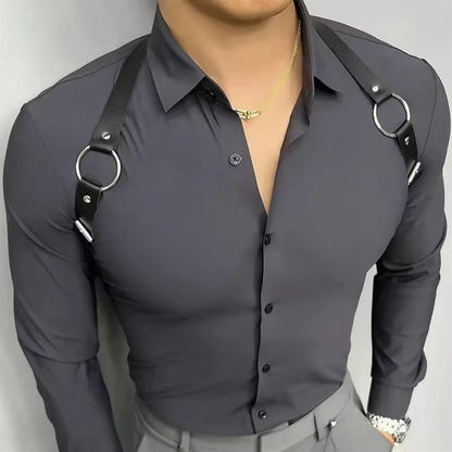 Sexy Men Leather Chest Harness