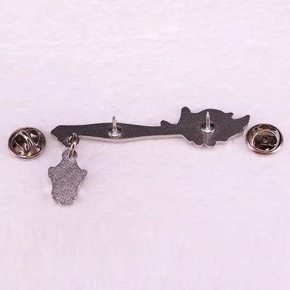 BROOM badge with lamp Enamel Lapel Pin brooch