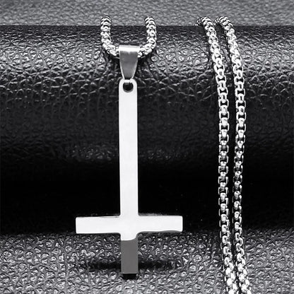 Upside Down Cross  Necklace