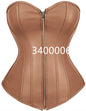 caudatus Ladies Faux Leather Corsets w/ zipper