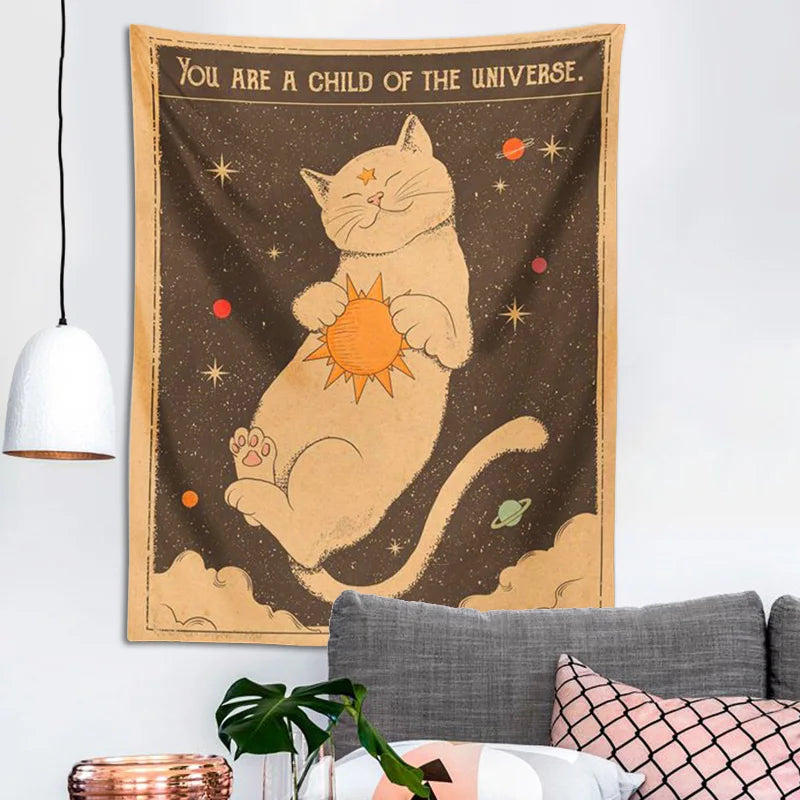 Tarot Cat Tapestry