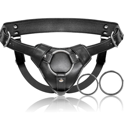 Red Strap On Dildo Harness