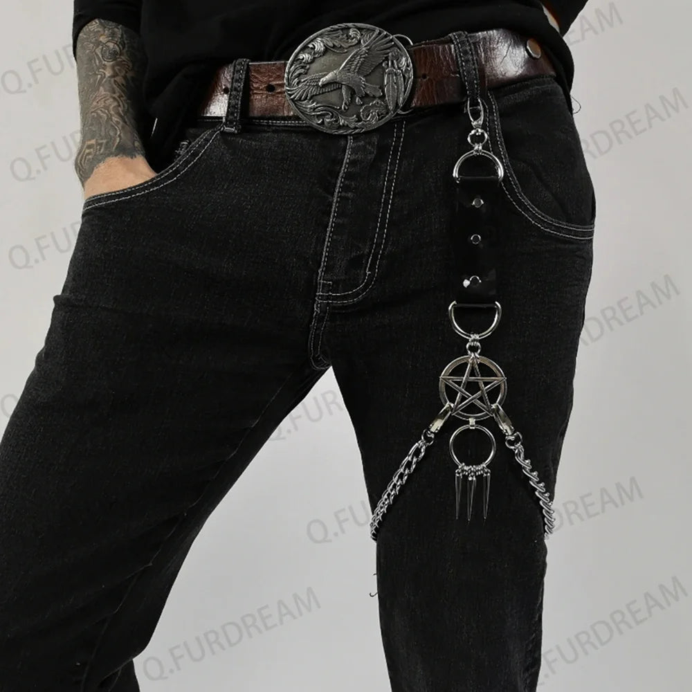 Pentagram Leg Chain Harness