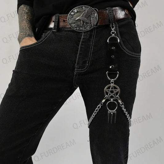 Pentagram Leg Chain Harness