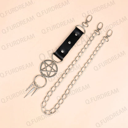 Pentagram Leg Chain Harness