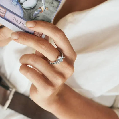 Triple Moon Goddess Ring