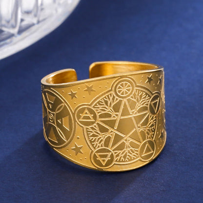 Pentagram Tetragrammaton Ring