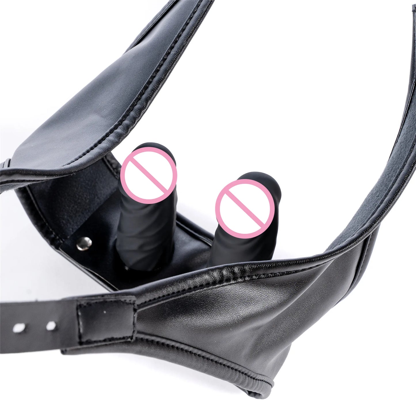 Leather Strap on Harness