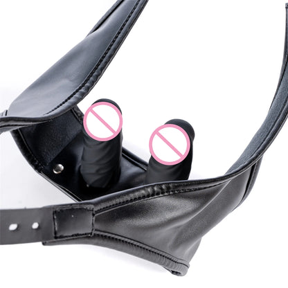 Leather Strap on Harness