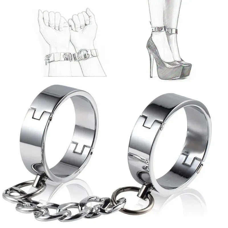 Metal Handcuffs Ankle Cuff Bondage Bracelet