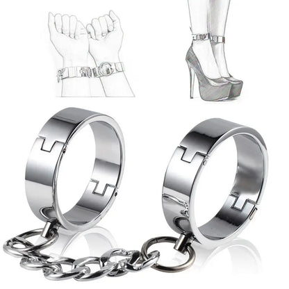Metal Handcuffs Ankle Cuff Bondage Bracelet
