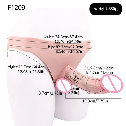 FAAK Silicone Briefs with Penis Sleeve Male Masturbator