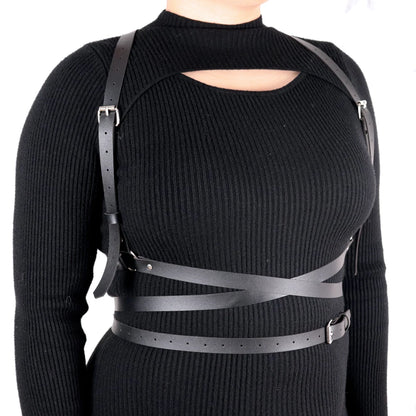 Plus Size Women Fashion Harness Belt Chest Harness Corset