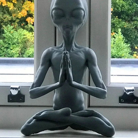 Meditation Alien Statue