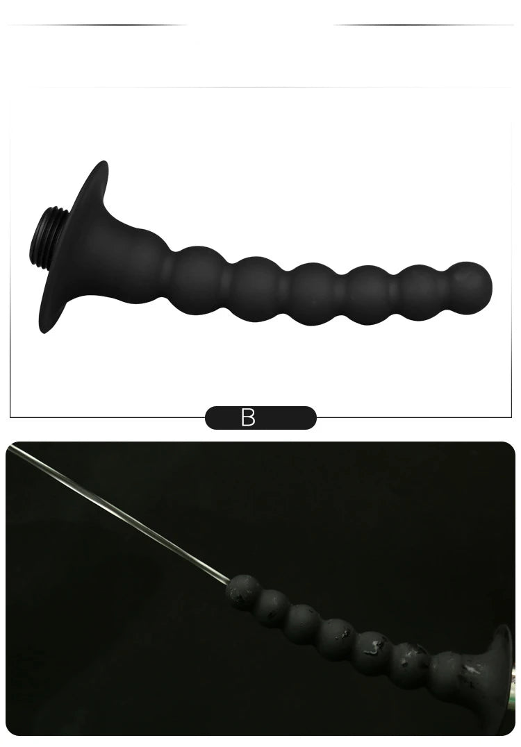 Soft Silicone Connectable Butt Plug with Shower Head