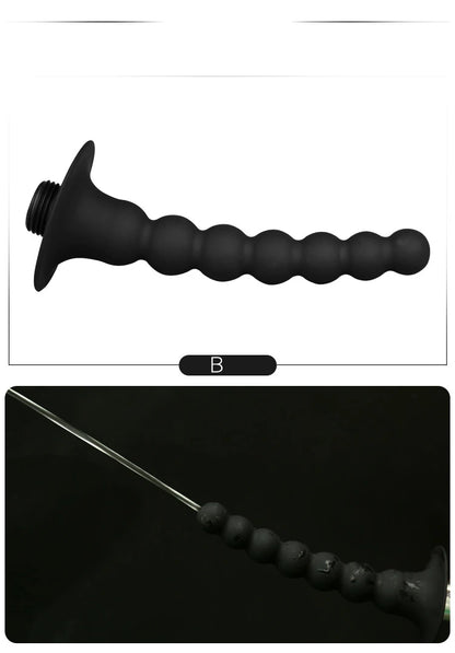 Soft Silicone Connectable Butt Plug with Shower Head